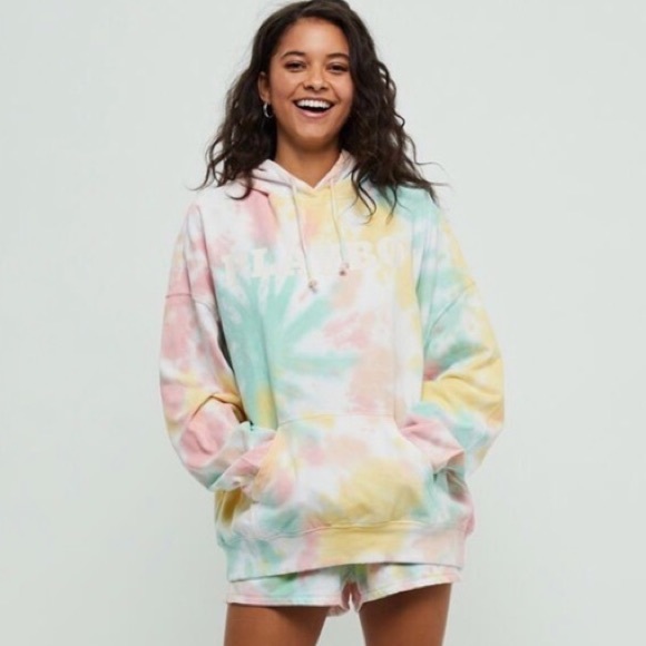 NWT Playboy Oversized Distressed Hoodie - Picture 1 of 11